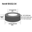 Duco® BGG2-34 EPDM Gasket for 3/4" OD Boiler Sight Glass (2-Pack)
