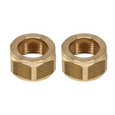 Duco® BGN34 Brass Nut for 3/4" OD Sight Glass Boiler Water Gauge (2-Pack)