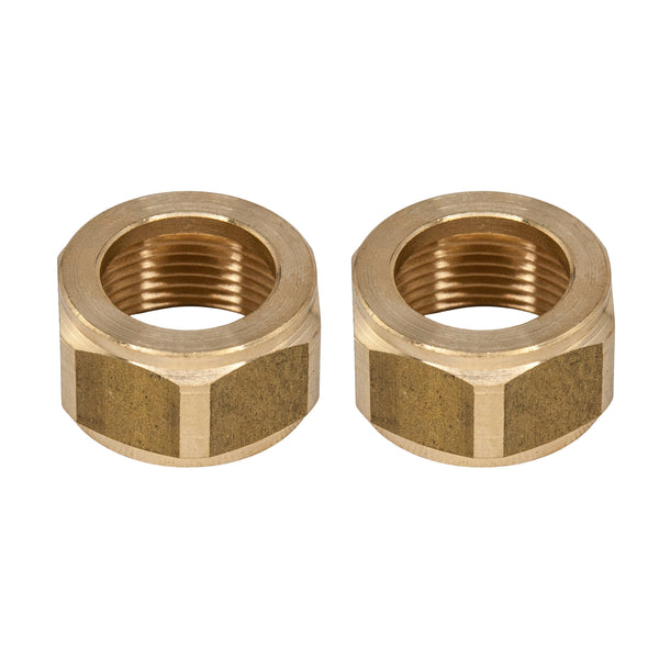 Duco® BGN2 Brass Nut for Sight Glass Boiler Water Gauge (2-Pack)