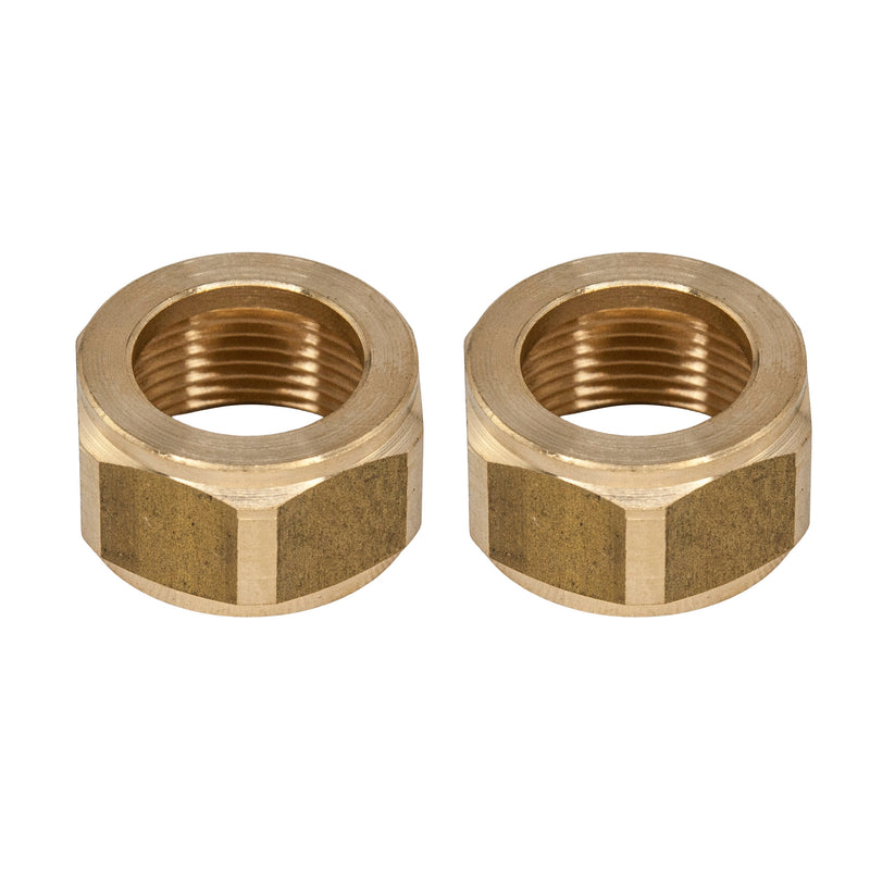 Duco® BGN2 Brass Nut for Sight Glass Boiler Water Gauge (2-Pack)