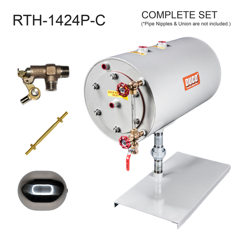 Stainless Steel Horizontal Return Tank (Pipe-Mount) RTHP Series Complete