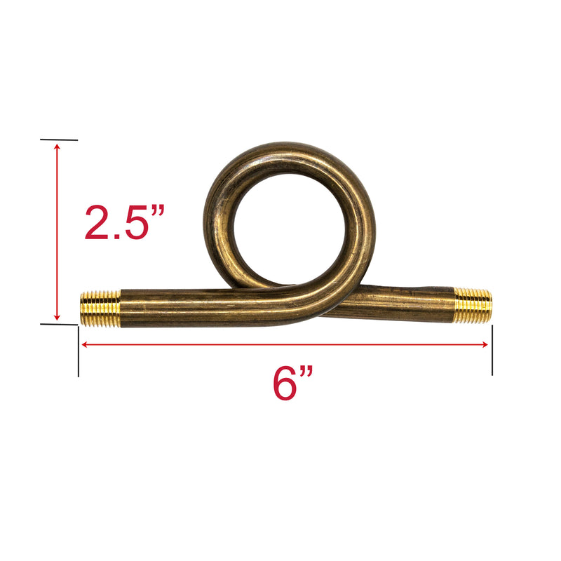 Duco® SIP180B Brass Siphon Pigtail 180° Straight