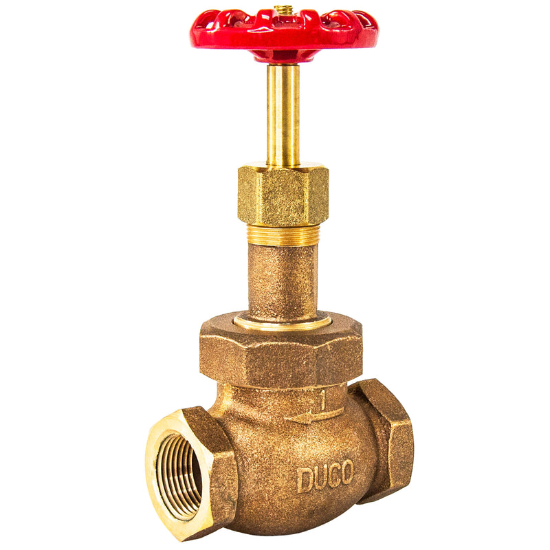 Duco DGL Bronze Tee Globe Valve 1"