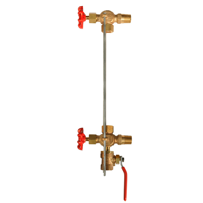 Duco® DWG Bronze Water Gauge Valve Set with Ball Check & Blow Off Ball Valve for Boiler/Return Tank