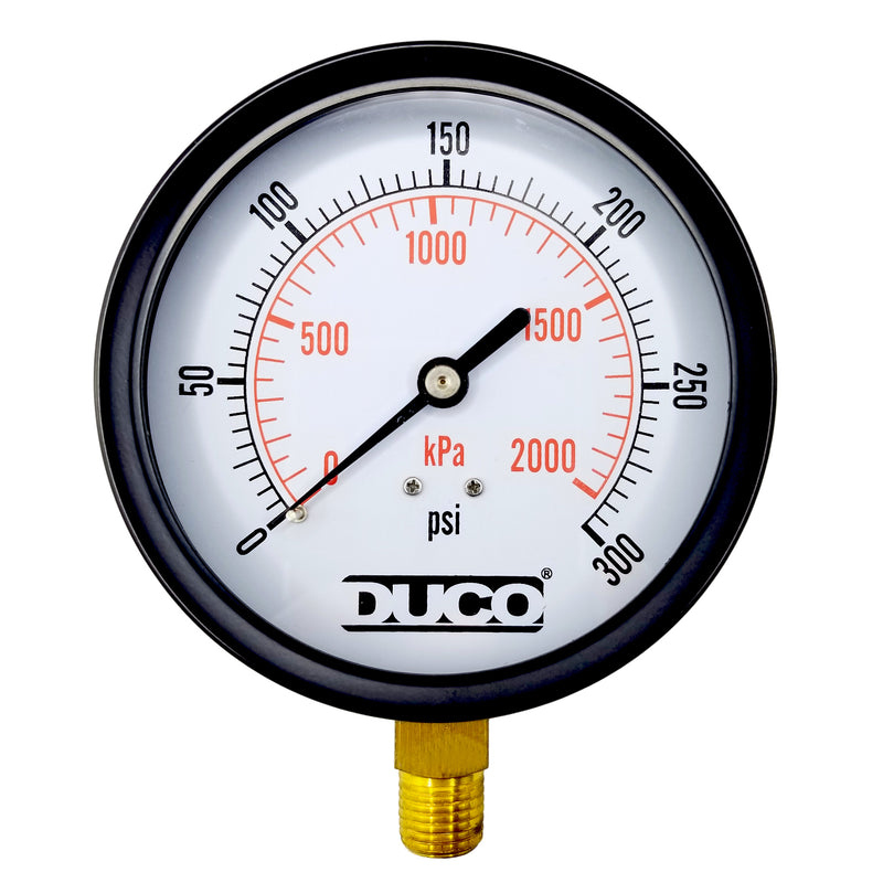 Duco® PG Steam/Air Pressure Gauge Metal Casing Bottom Connector