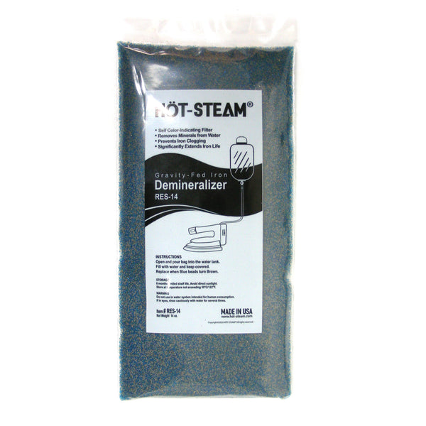 Hot-Steam® RES14 Genuine Gravity Fed Iron Resin Filter Demineralizer 14oz Bag